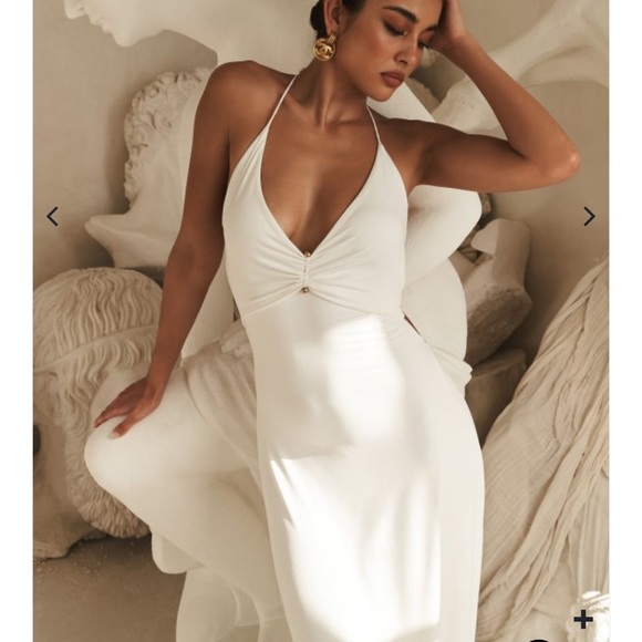 Heidi Recycled Nylon Pin Detail Midi Dress - Picture 4 of 9